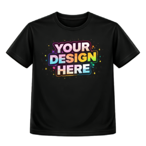 Customize Black T-Shirt (Unisex Round Neck)