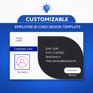 Customizable Employee ID Card Design