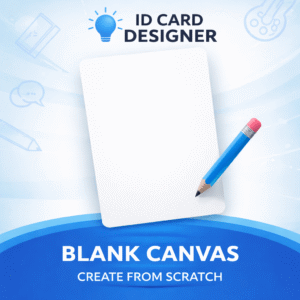 Design Your ID Card – Vertical Blank Canvas