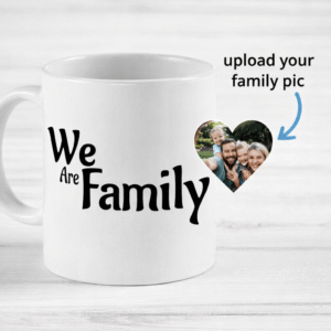We are family customizable mug template